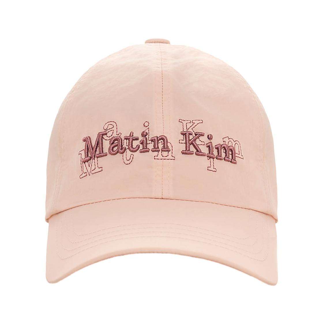 Matin Kim Overlay Logo Ball Cap Pink ONE SIZE