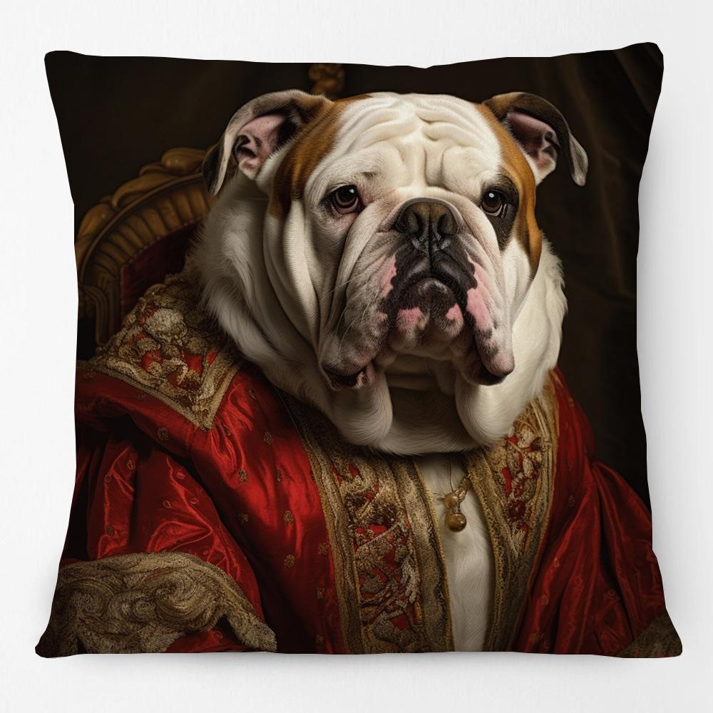 European Retro Vintage Royal Animals Portraits Leopard Panther Dog Cat Cushion Covers Sofa Pillowcase
