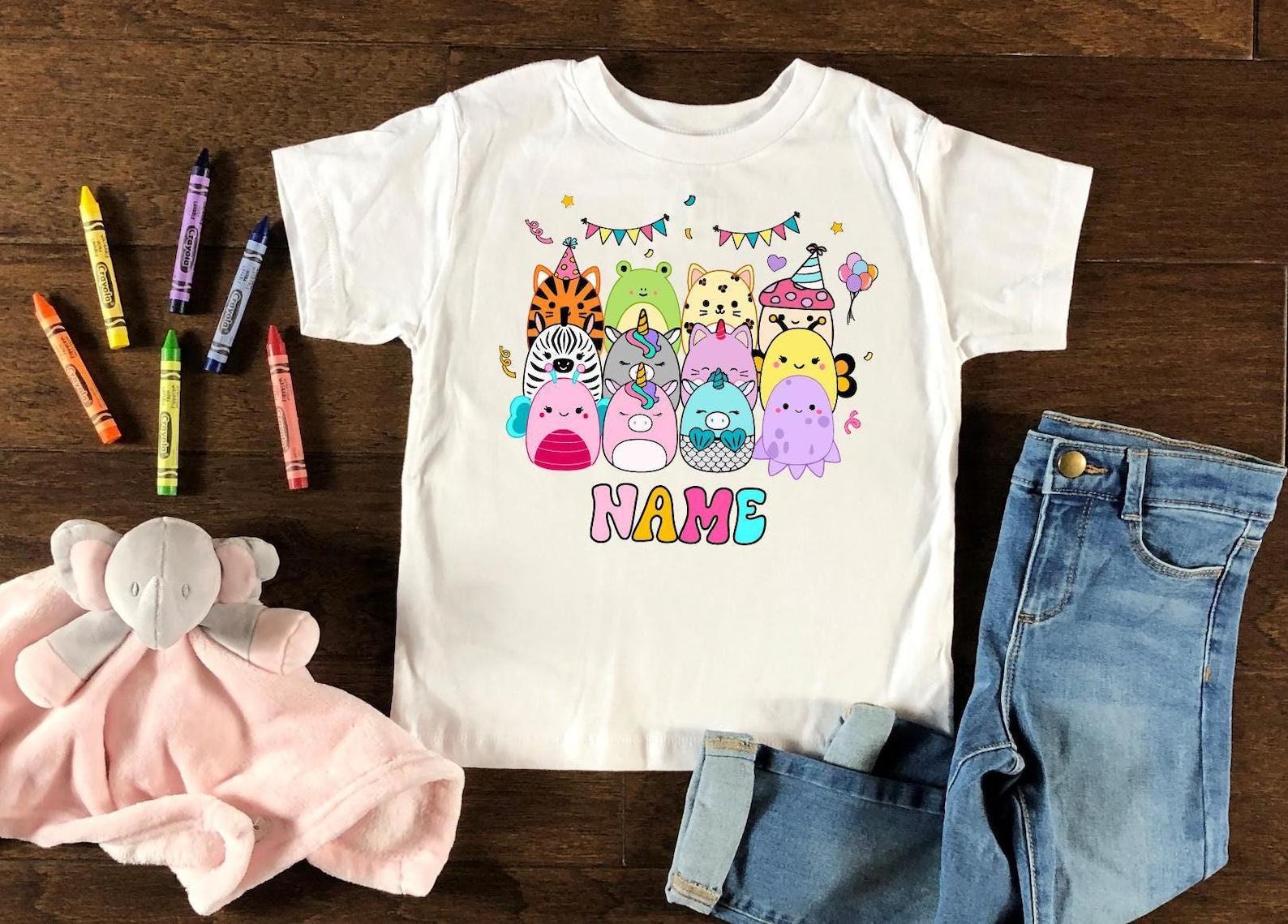 Cute Squishmallow Shirt, Custom Squishmallow Birthday Shirt, Birthday Girl Shirt, Squishmallow Girl, Squish Squad Birthday, Squish Shirt 100