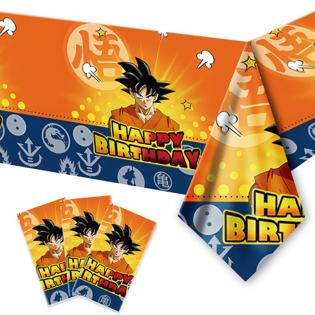 Dragonball Birthday Decoration Goku Stickers Balloons Disposable Tableware Tablecloth Straw Cup Plates Baby Shower Supplies Toy