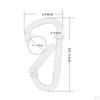 10 Pcs Aluminum Carabiner Key Chain Durable D Shaped Hook Buckle Clips for Camping,
