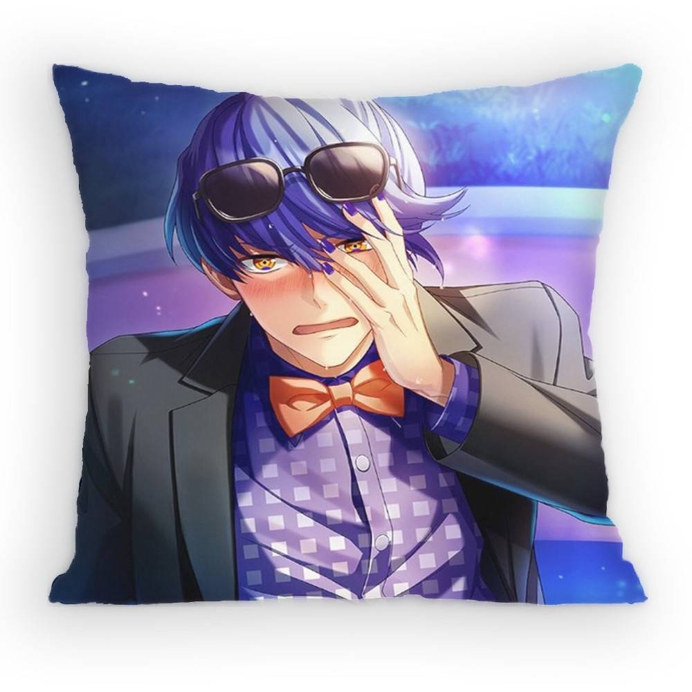 

CUTE Game OObey Me World Leviathan Pillow Case Antidustmite Pillowcase Invisible zipper silky short plush Sofa cushion cover 30x30 cm