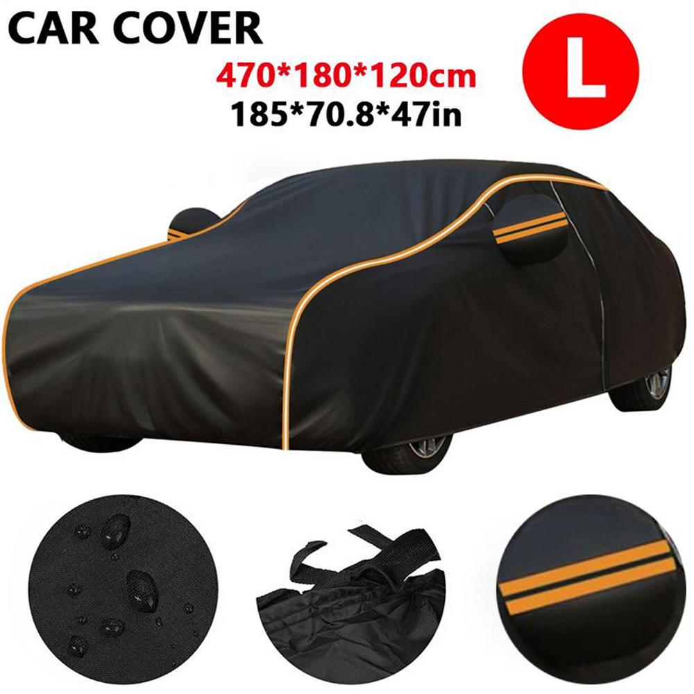All Weather Waterproof Car Cover Heavy Duty Full Coverage Protection from Rain Sun Snow & Dust for Outdoor Parking & Long Term