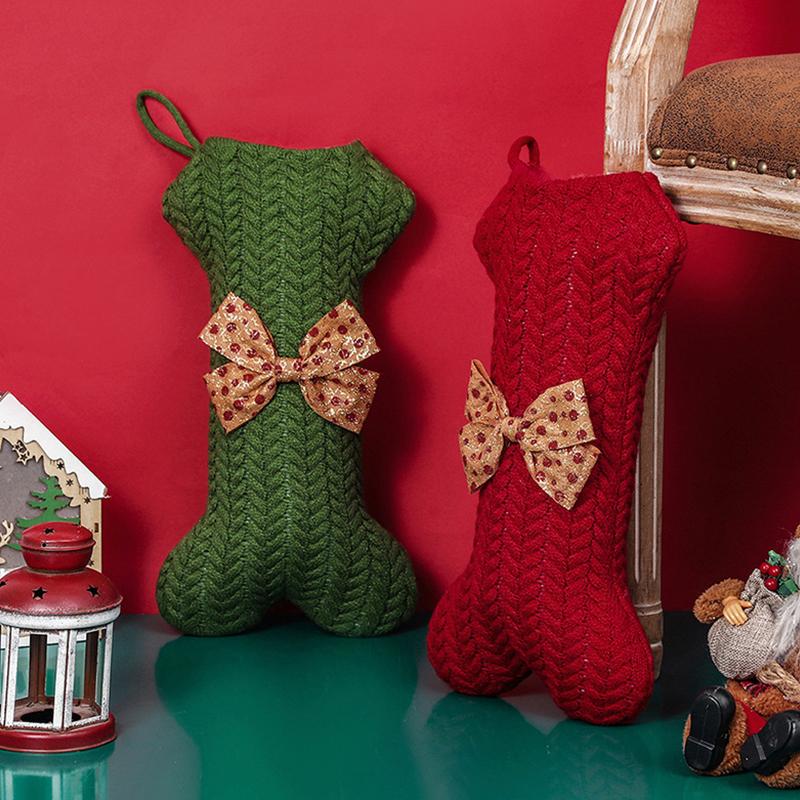 New Arrivals Gift Bags Christmas Large Gift Bags Festive Vibes Knitted Wool Hanging Decorations