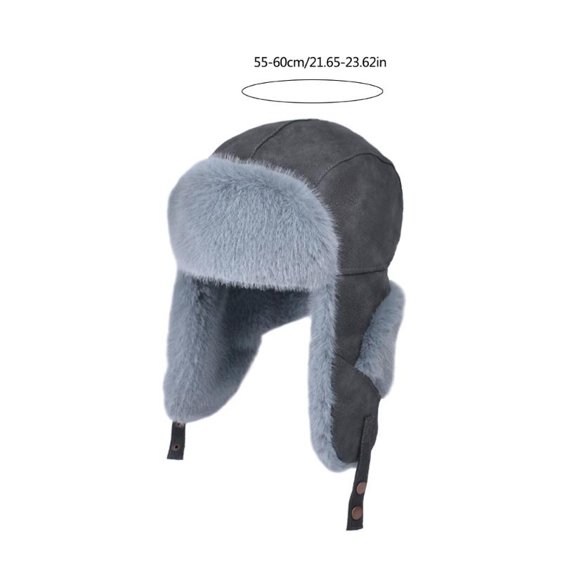 Women's Trapper Hat with Earflaps Winter Warm Thicken Fleece Lining Ear Flaps Hat Thermal Windproof Hunting Cycling Hat