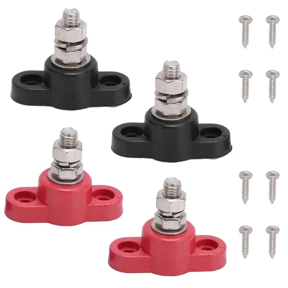 For All 12V 24V Battery Junction Box Battery Terminal Block Brass Plastic Safety Stainless Steel Wide Application