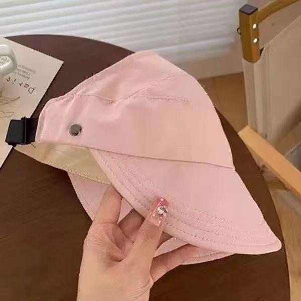 Can be tied high ponytail sunscreen hat women's summer versatile face small can hang mask empty top sunshade cap sun hat