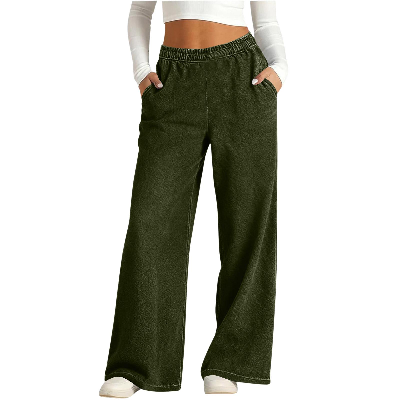 Womens Palazzo Pants Summer Casual Flowy Wide Leg Trousers Beach Travel Vacation Outfits L