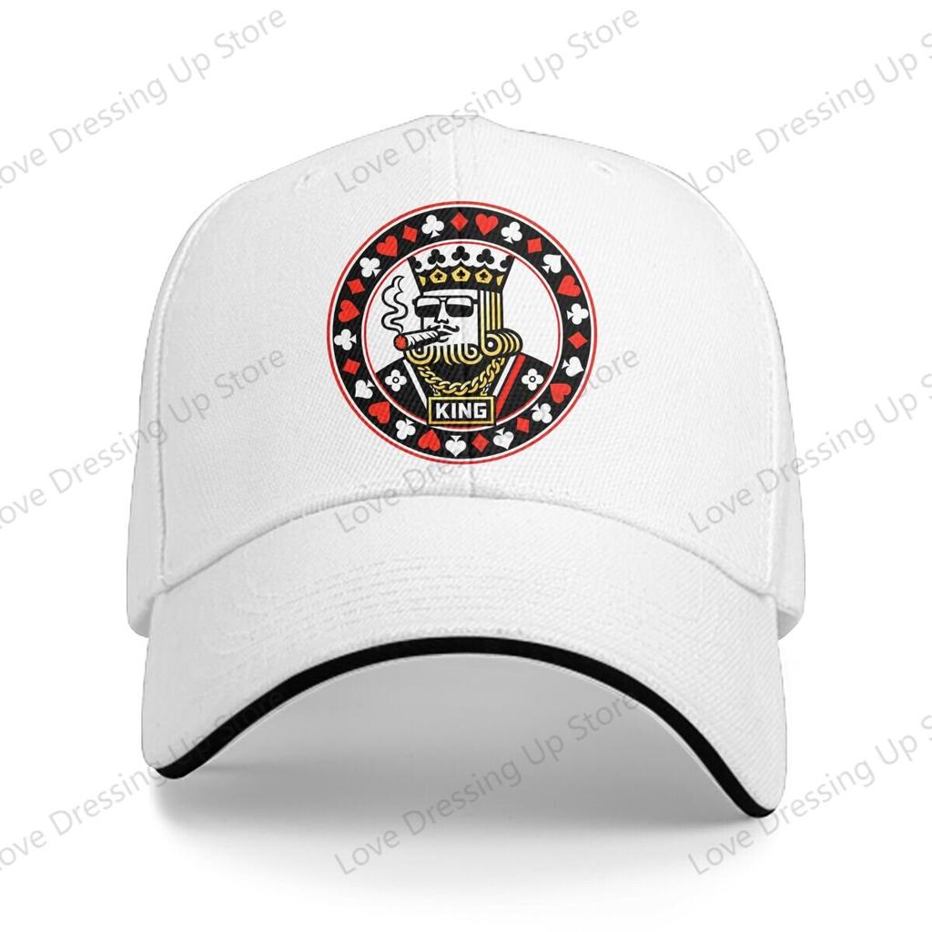 Summer Hip Hop Gambling King Poker King Baseball Cap Adjustable Personality Golf Hat Outdoor Sunshade Hats Unisex Gift