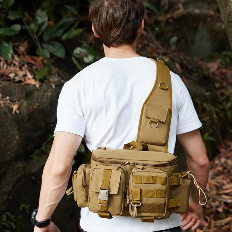 Large Capacity Tatical Waist Packs Men Chest Bag High Quality Men Crossbody Bags Bag For Fishing Tools Vintage Style Men Bag Sac