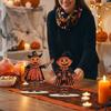 3Pcs Wooden Halloween Pumpkin Ornament 2D Flat Pumpkin Scarecrow Party Sign  Farmhouse Setting
