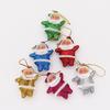 Gold Glitter Santa Claus Tree Ornaments - 4.5cm, 6 Mixed Colors, Christmas Decoration Pendants