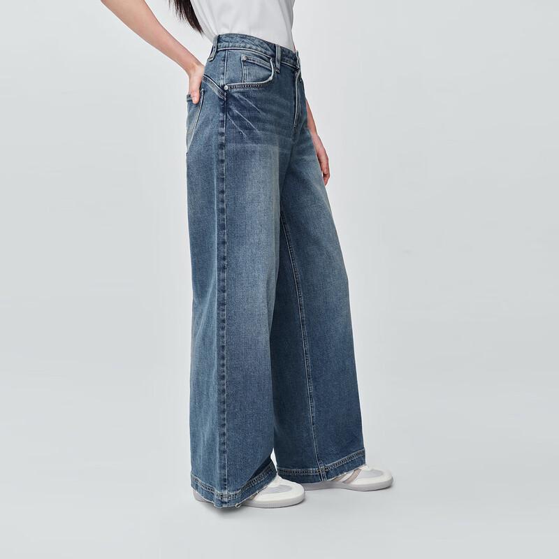 Lee 430 Mid-Blue Comfortable Wide-Leg Women's Jeans