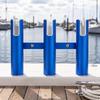3 Tube Boat Fishing Rod Holder Aluminum Rack Blue 3link