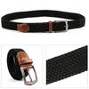 Men's Women's Canvas Plain Webbing Metal Buckle Woven Stretch Waist Belt Strap