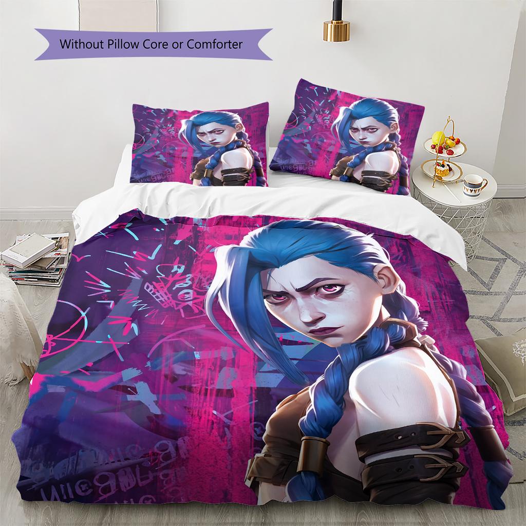 Jinx Pattern Bedding Quilt Set Home Decoration Gift (1 * duvet cover + 2 * pillowcase without core)
