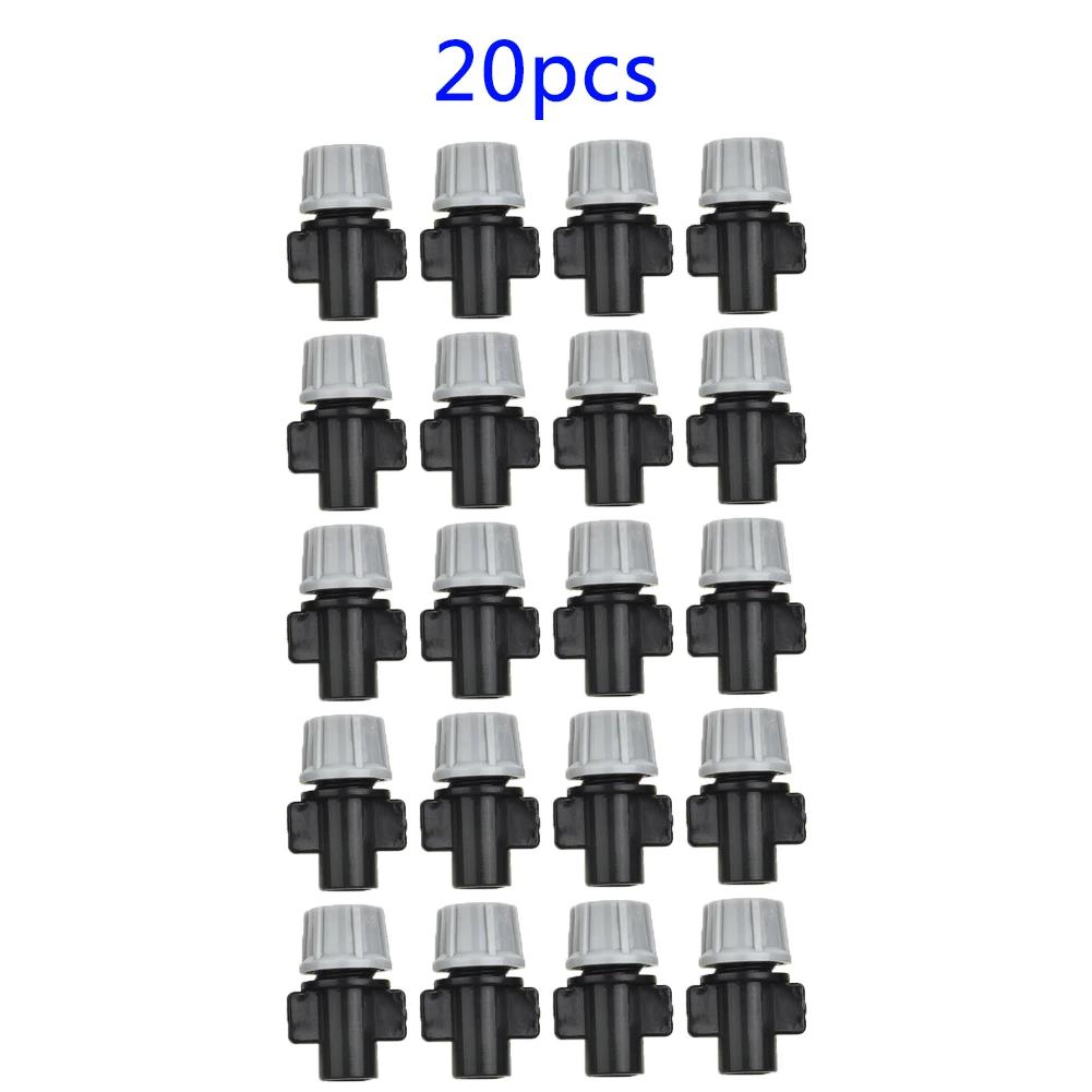 Tools Fine Misting Nozzles Sprinkler Irrigation Joints Mist Plant Plasic Atomizing Supplies Garden Home Plastic 20Pcs