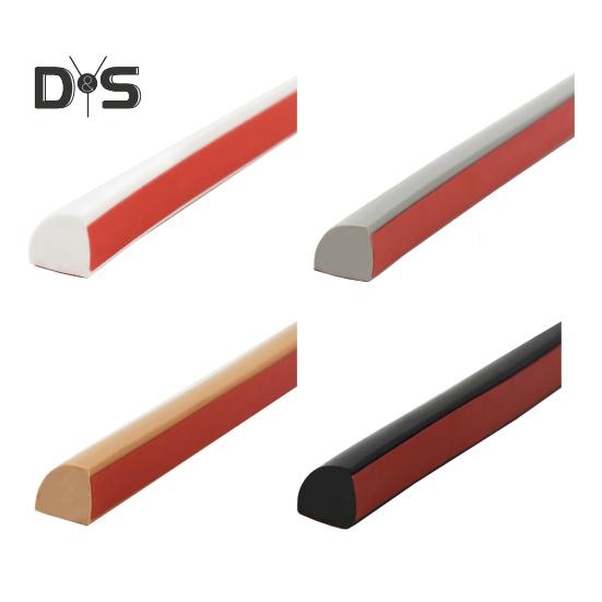 300CM Flexible Quarter Round Molding Peel-and-Stick Wall Corner Trim Molding Waterproof Self-Adhesive Floor Tub Cabinet Edge Molding