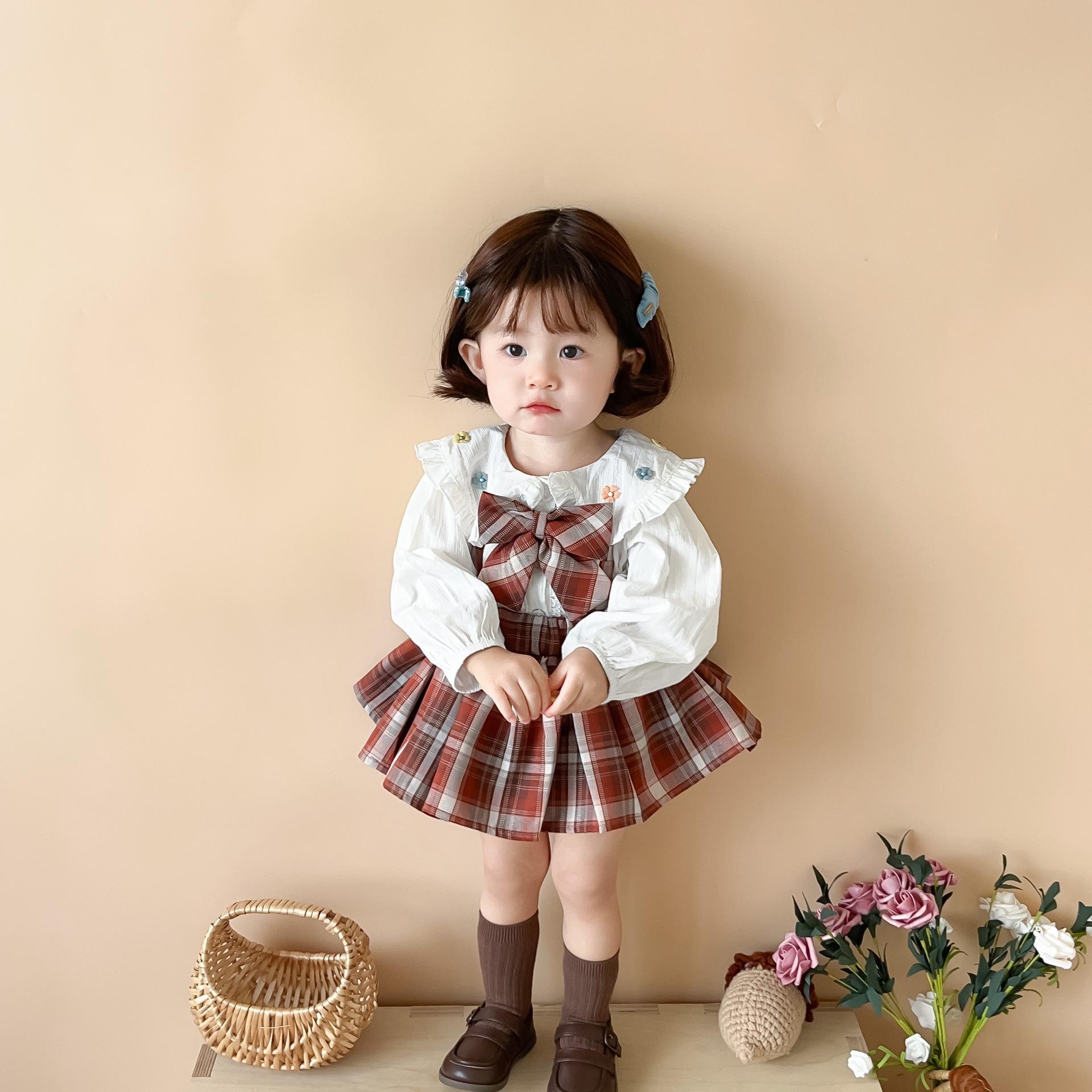 

Комплект юбки для девочек Юбка JK с пышной юбкой Детская юбка Комплект из двух предметов Детская плиссированная юбка Короткий юбочный костюм 73