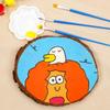Photograghy Props Unfinished Wood Natural Round Pine DIY Wooden Drawing Board Round Wooden Slices