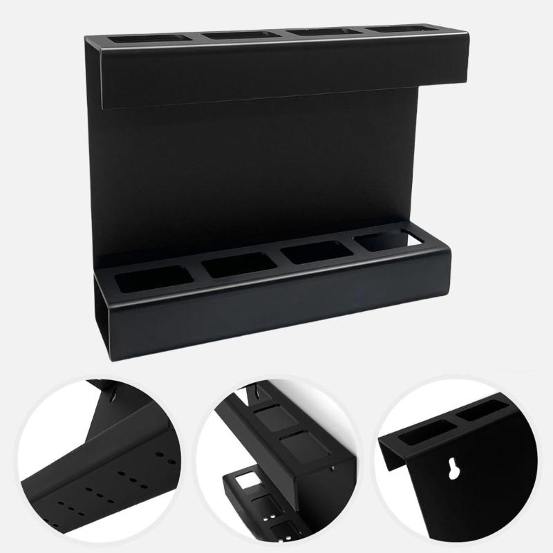 Black Sturdy Acrylic Straw Holder and Chopstick Organizers Cabinet Door and Wall Mount Storage Solution Daily Use