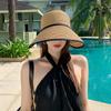 Stylish and Elegant Big-brimmed Empty-top Hat, Summer Women's Widened Face, Small Sunshade, Sunscreen Hat, Outdoor Sun Hat, Cool Hat.