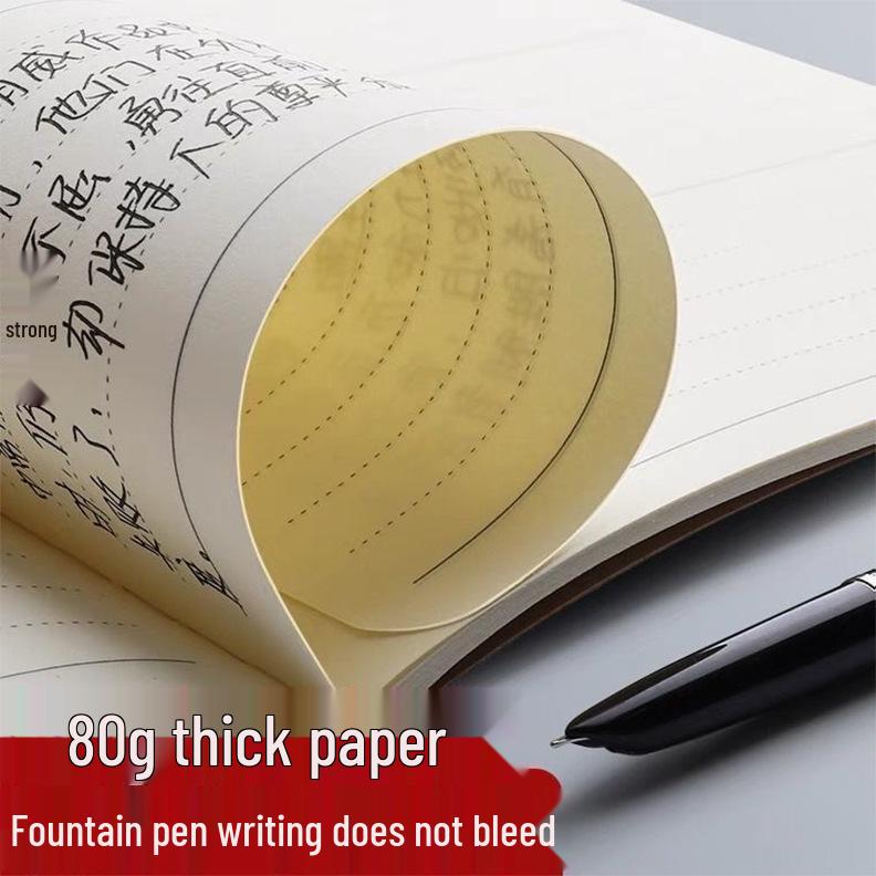 Notizbuch mit 16K32K Rindslederstich: 72-seitiges dickes großes englisches Mathematik- und Aufsatzbuch