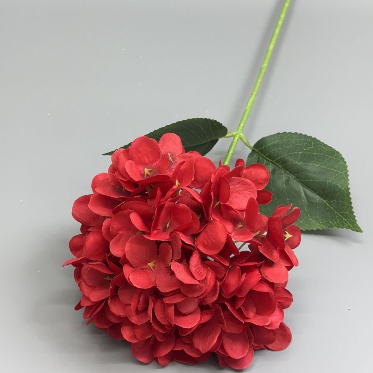 

1pc Silk Hydrangea Bouquet, Realistic Artificial Flowers for Home Wedding Decor, Colorful Centerpiece, Vibrant and Long-Lastin красный