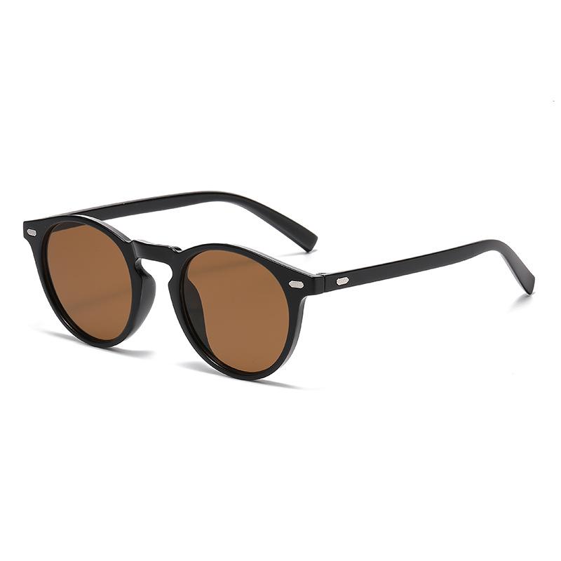 New Vintage Round Sunglasses UV400 Protection Sturdy Metal Frame Fashion Eyewear for Men Trendy Sunscreen Shades