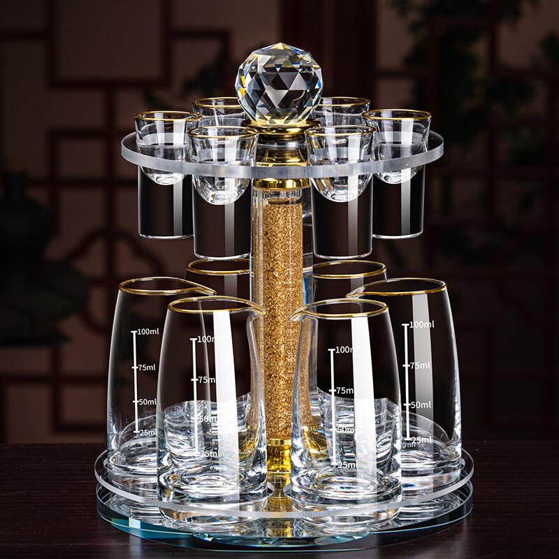 Glass Liquor Decanter and Shot Glass Set