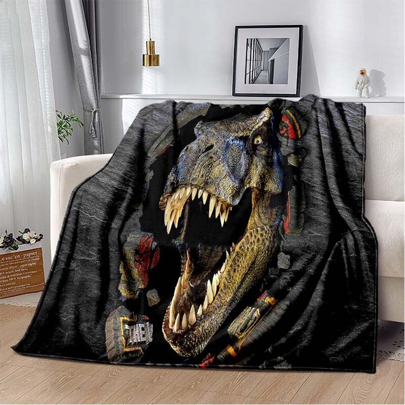 Jurassic Park 3D Printed Art Fleece Blanket for Beds Hiking Picnic Thick Quilt Fashionable Bedspread Fleece Throw Blanket