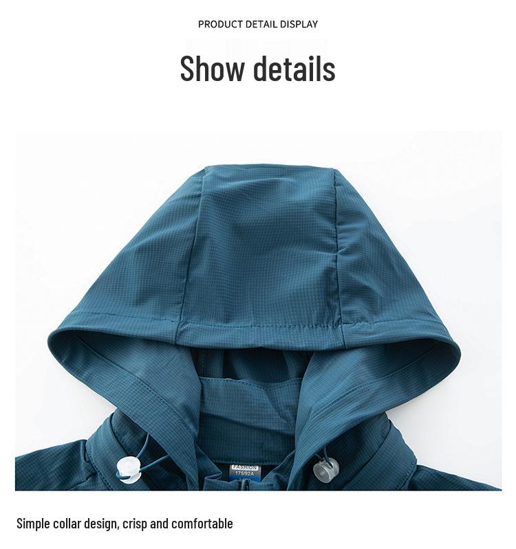 2025 Men's Lightweight Outdoor Jacket with Detachable Hood - Spring/Autumn Casual Style