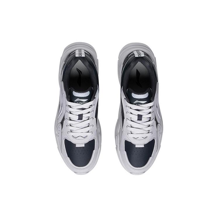 Li Ning Slip Resistant Low top Sports Casual Shoes Men's Gray Black AGLS171-1