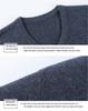 Men's Versatile V-Neck Cashmere Sweater: Warm Autumn/Winter Knit for Middle-Aged & Young Adults