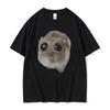 Funny Sad Hamster Meme Cry BiG Eye Cute Mouse T Shirt Women Fashion Kawaii Clothes T-shirts Women T-shirt