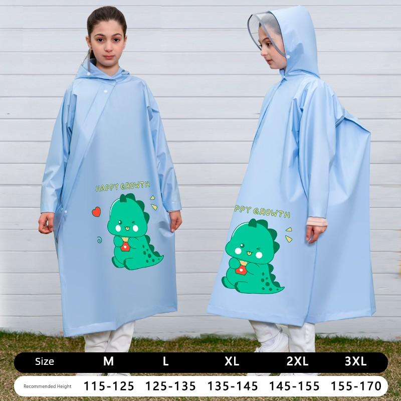 Kinder-Regenmantel Jungen mit Schultasche Kinder Ganzkörper Wasserdicht Baby Kindergarten Grundschüler Spezieller Poncho für die Schule