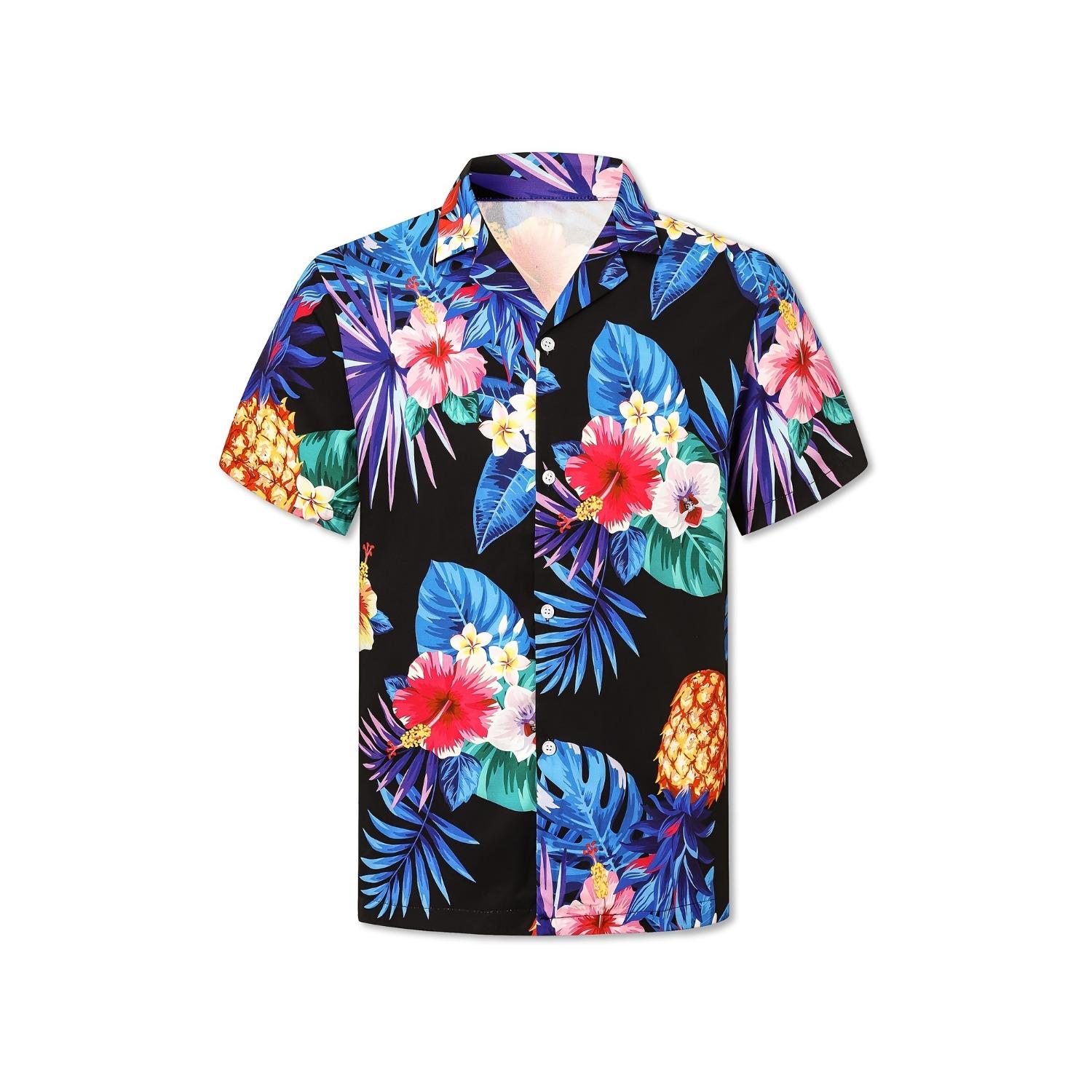 

Рубашка для мальчика Hawaii Beach Tree 3D Print с коротким рукавом, повседневная, с пуговицами спереди, летняя, повседневная рубашка для мальчика, верхняя одежда, детская рубашка 5XL