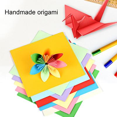 100 listů 15/20/25cm čtvercový origami papír 10 barev oboustranný DIY scrapbook školní umělecké řemesla děti začátečník snadné skládání barevné origami listy