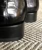 Joenshoe Lille Half Square Toe Chelsea Boots Crocodile Black
