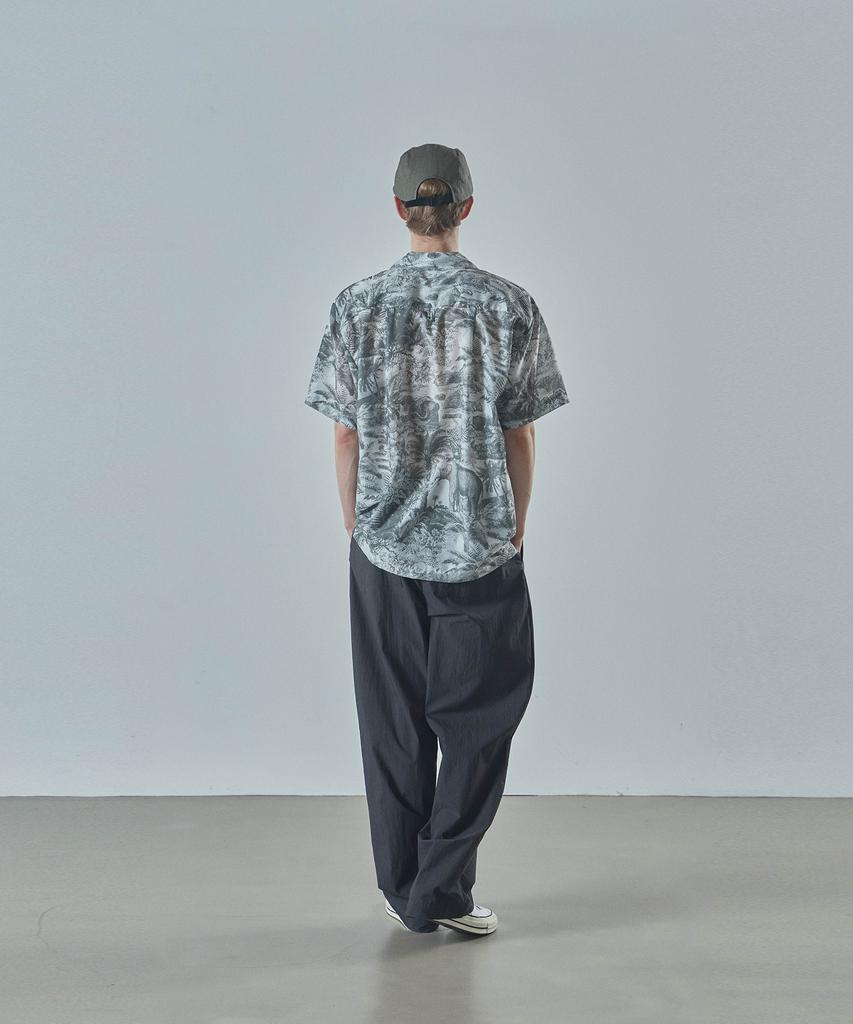 Ladeuedisyeon Jungle Open Collar Shirt_Khaki Green