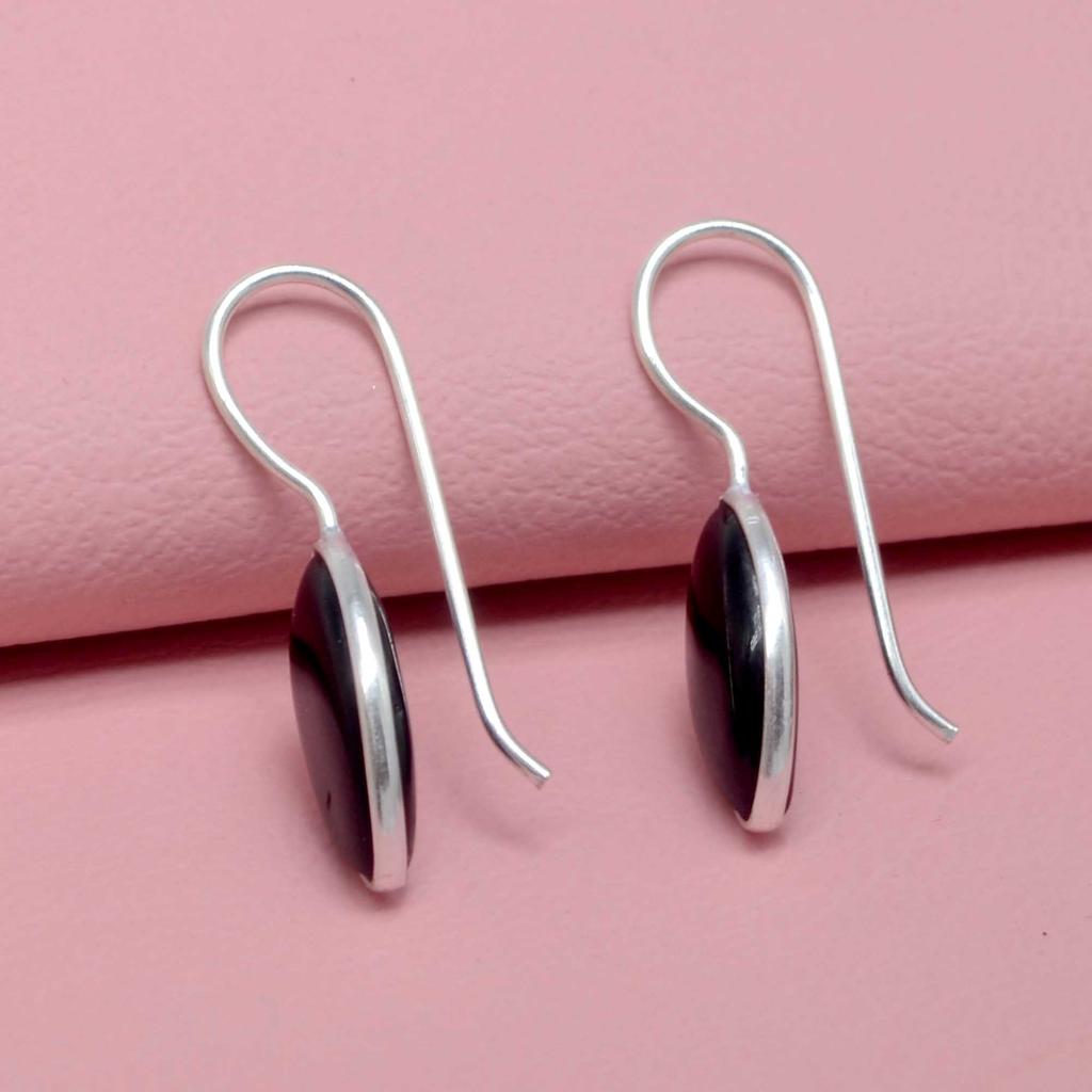 Green Onyx 925 Sterling Silver Drop Earrings, Gemstone Handmade Dangle Earrings