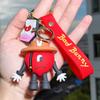 Charming Bad Bunny Soft Rubber Keychain: Cute, Personalized Pendant
