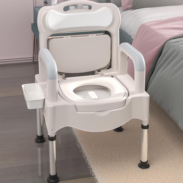 Adjustable Mobile Toilet Chair for Elderly