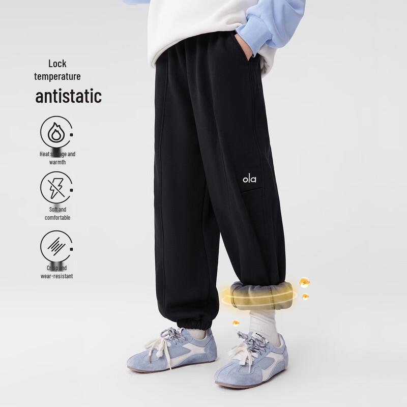 ZuoXi Girls  2025 Plush-Lined Winter Sports Pants 130