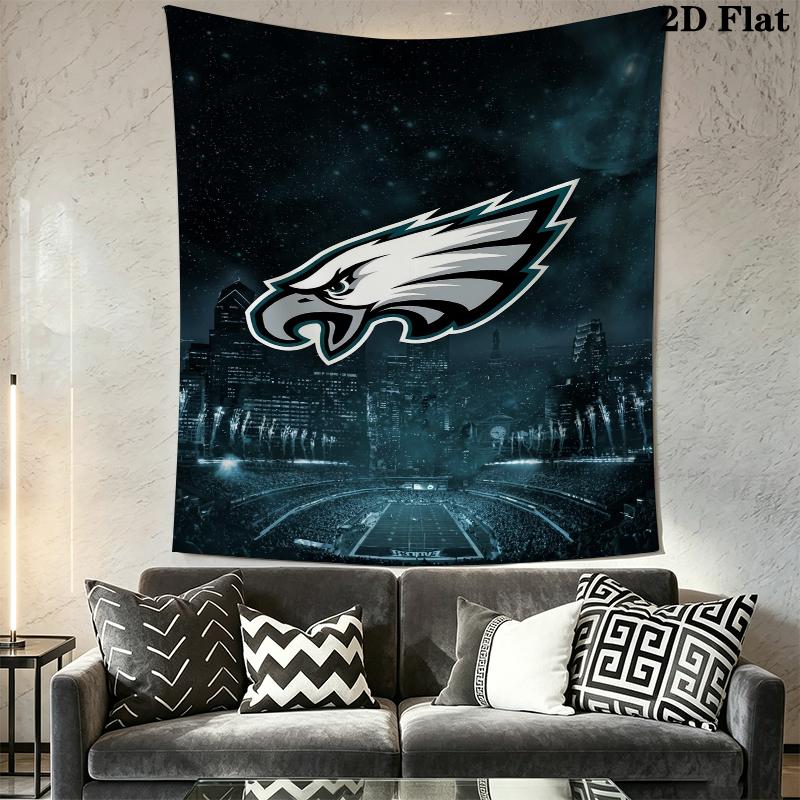 Philadelphia Eagles Wandteppich Ästhetisches Wandbehang Gedruckter Stoffdecke Dekorative Wandteppiche für Schlafzimmer Wohnzimmer Heimdekoration