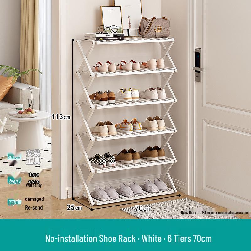 Compact Foldable Shoe Rack: Multi-Layer, No-Install, Space-Saving Storage for Indoor Entrances.
