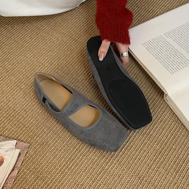 Fashion Female Slip On Footwear Shallow Women Flats With Shoes Casual Fashion Square Toe Ladies Mary Janes Flats Shoes lady