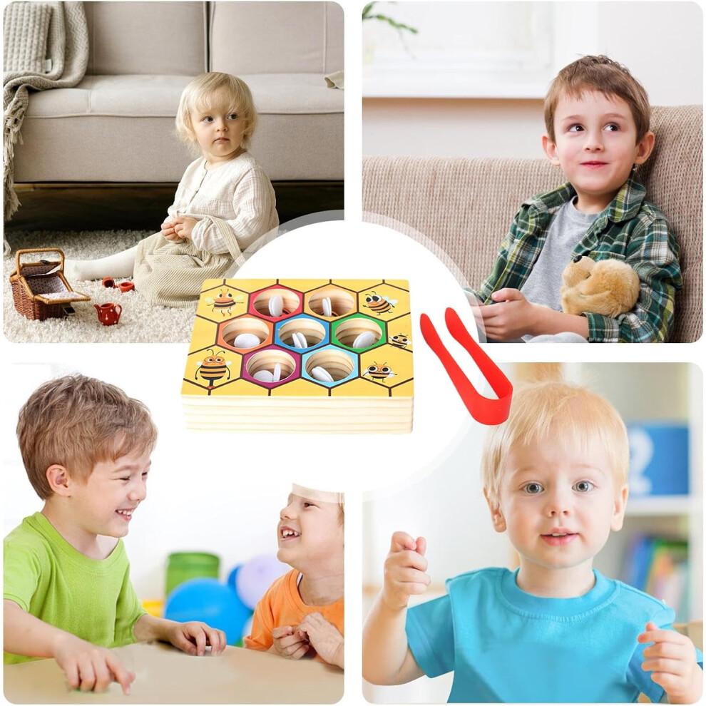 Color Sorting Sensory Toy  Bee Trap Color Recognition Game, Learning Toy for Kids Ages 3 Girls Kindergarten Preschool Home