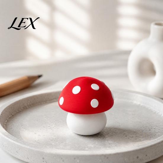 Desktop Clicker Ornament 3D Printed Mushroom Toy, Button Fidget Toy for PLA Stress Relief, Mini Finger Backpack Decoration Decompression