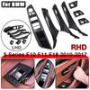 Carbon Fiber RHD LHD Car Interior Door Handle Fit For BMW 5 series F10 F11 520d 525d 530d 535i Inner Panel Pull Trim Cover